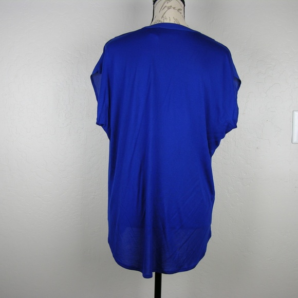 I.N.C. High Low Blue Front Pocket Shirt Sz L - Picture 2 of 3